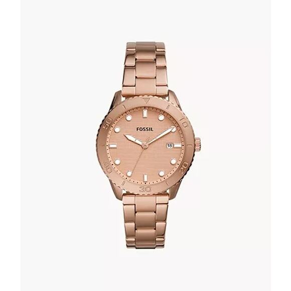 Fossil BQ3596 Dayle Three-Hand  Date Rose Gold-Tone Stainless Steel Watch - Picture 4 of 7